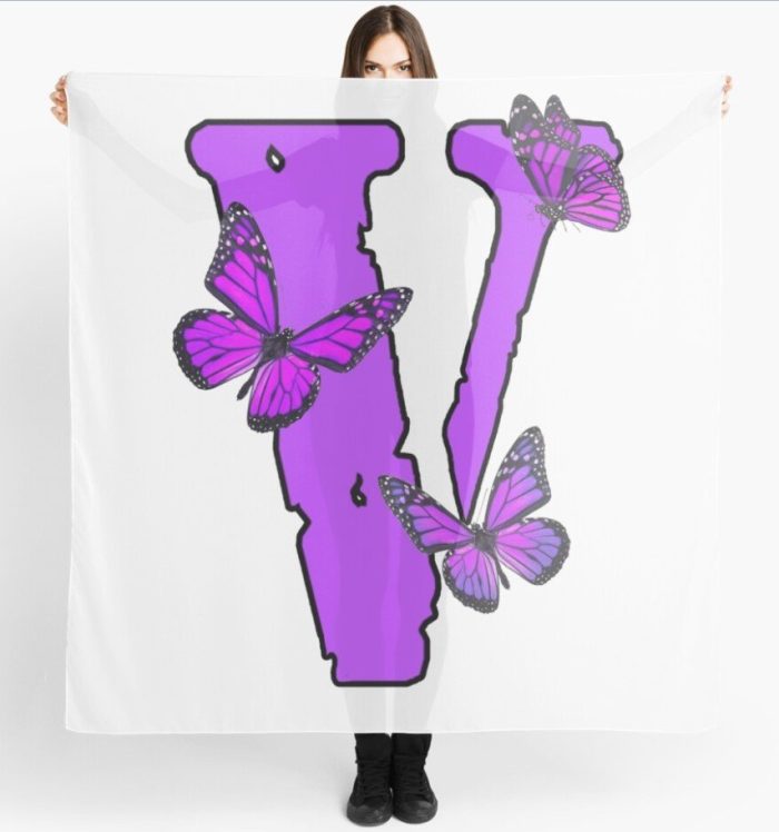 Vlone Purple Butterfly Scarf