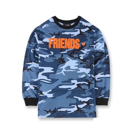 Vlone OG VLONE FRIENDS - Blue Camo Long Sleeve Shirt