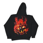 Vlone Halloween Flaming Pumpkin Hoodie – Black